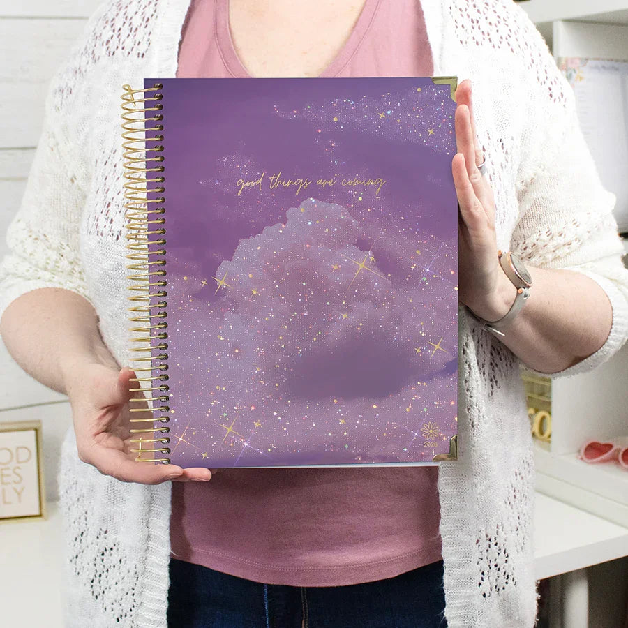 bloom daily planners 2026 Hard Cover Weekly & Monthly Planner, 8.5" x 11", Good Things are Coming