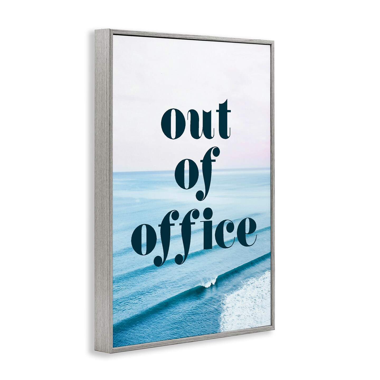 Stupell Industries Out of Office Ocean Waves Framed Giclee, design by Lil' Rue