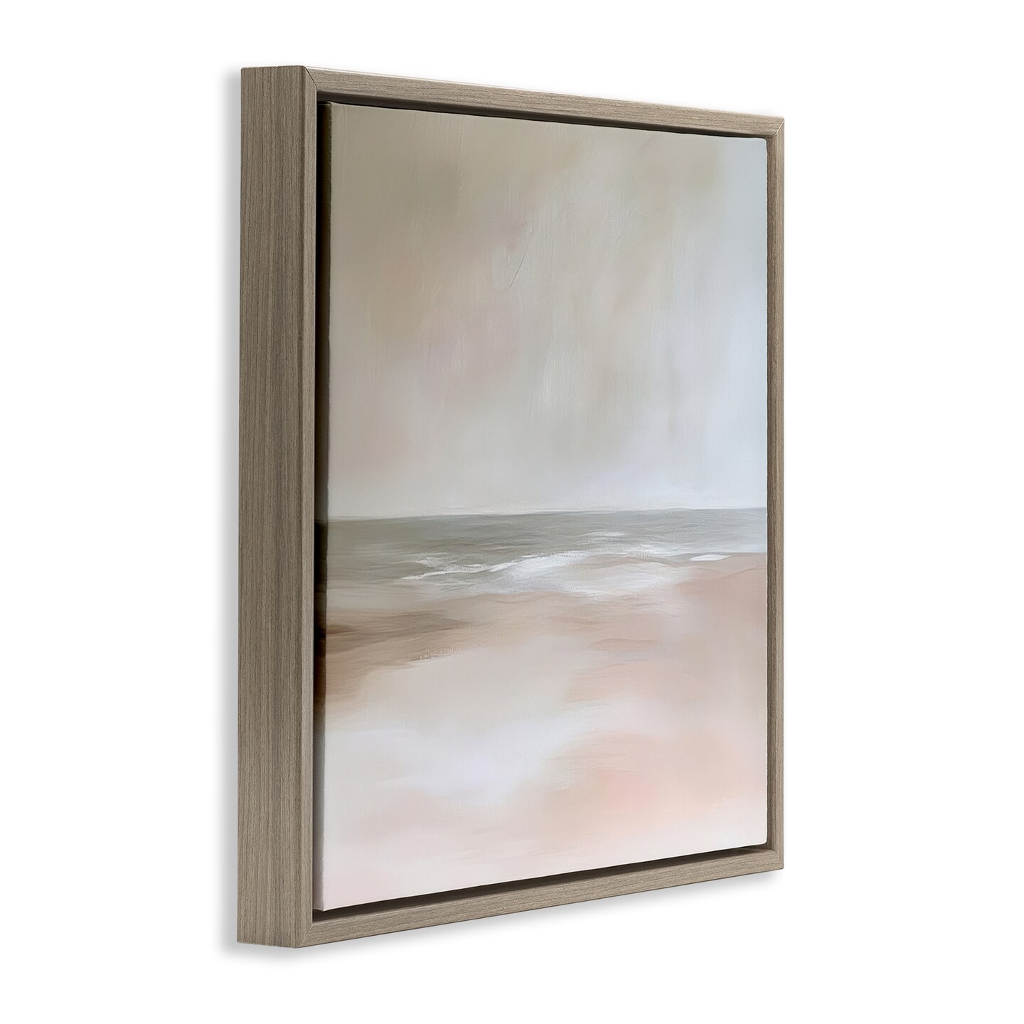 Stupell Industries Muted Landscape Soft Coast Floating Frame, design by Petal Prints Design