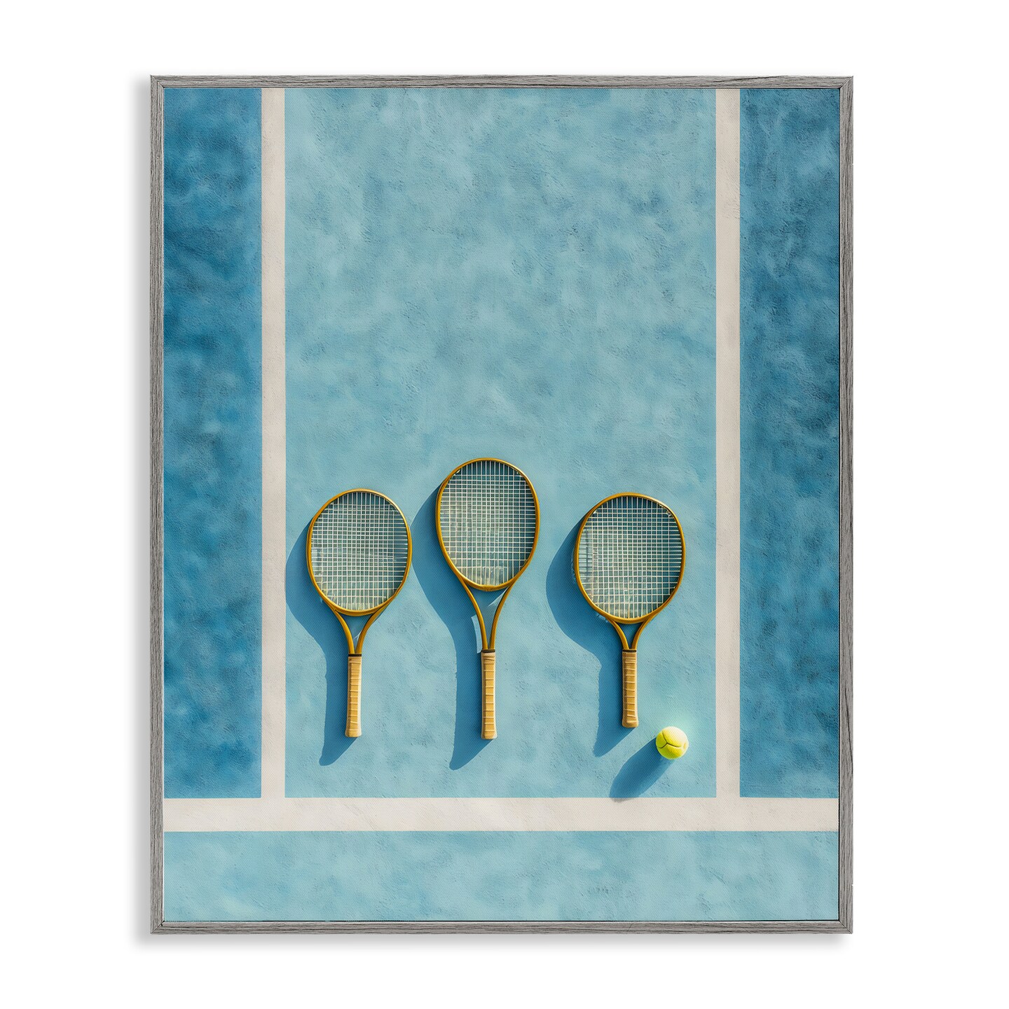 Stupell Industries Tennis Racket Trio Framed Giclee, design by Franklyn Gregory