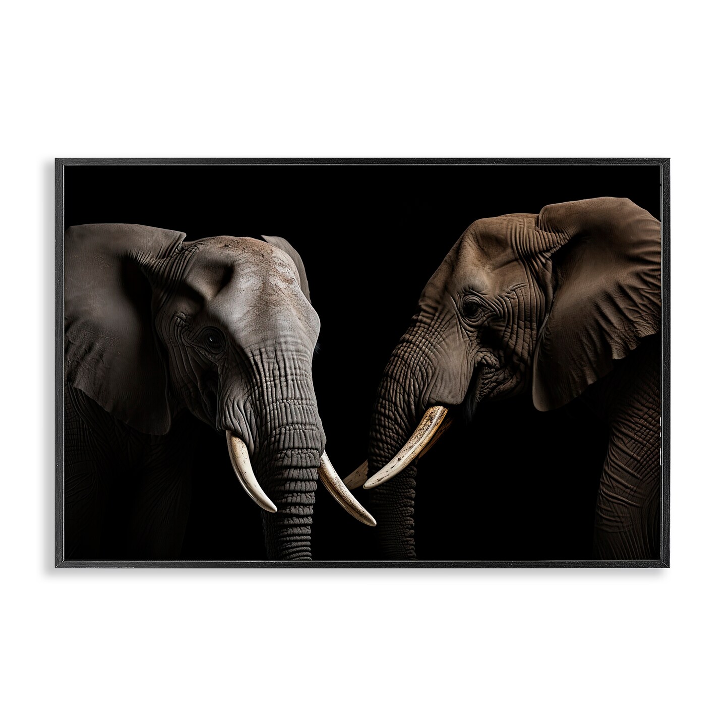 Stupell Industries Pachyderm Elephant Pair Framed Giclee, design by Decent Exposures