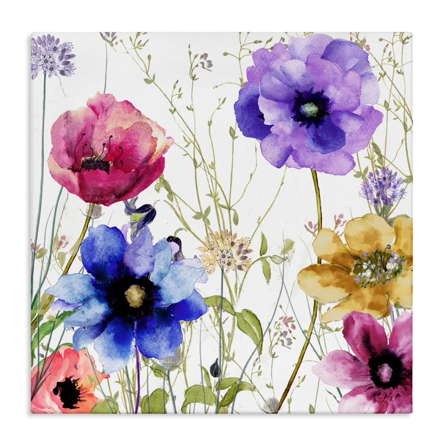 Stupell Industries Modern Spring Garden Flowers Canvas, design by Sasha ...