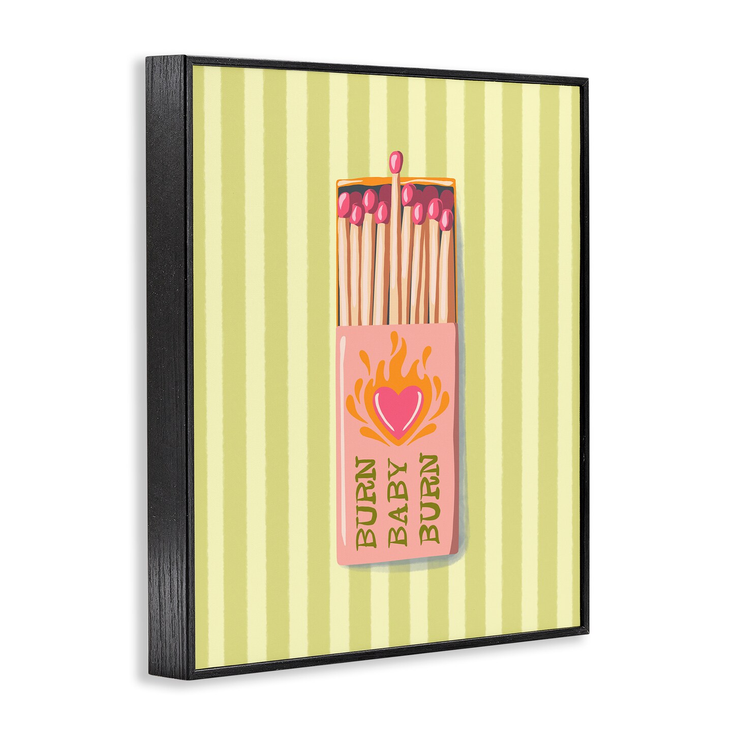 Stupell Industries Burn Baby Matches Framed Giclee, design by Elyse Anastacia