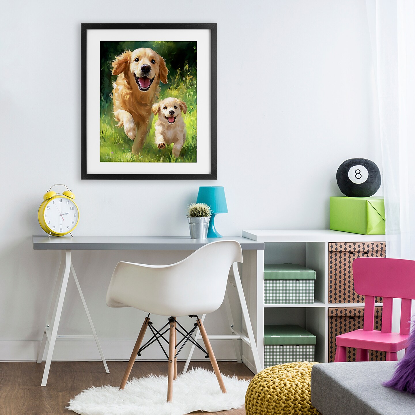 Stupell Industries Father & Son Labrador Framed Print Under Glass, design by Momart