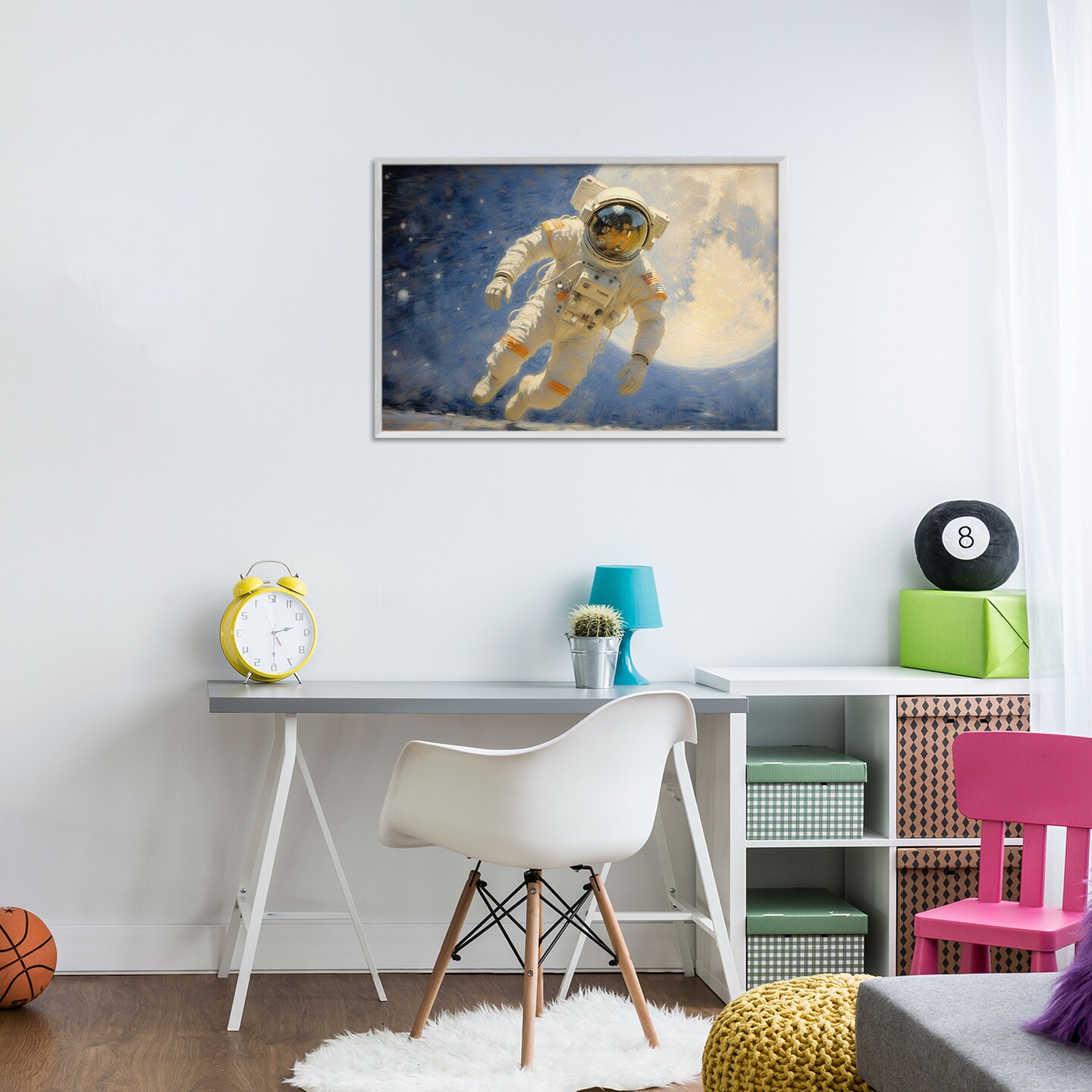 Stupell Industries Astronaut in Vast Galaxy Framed Giclee, design by Angie Hawke