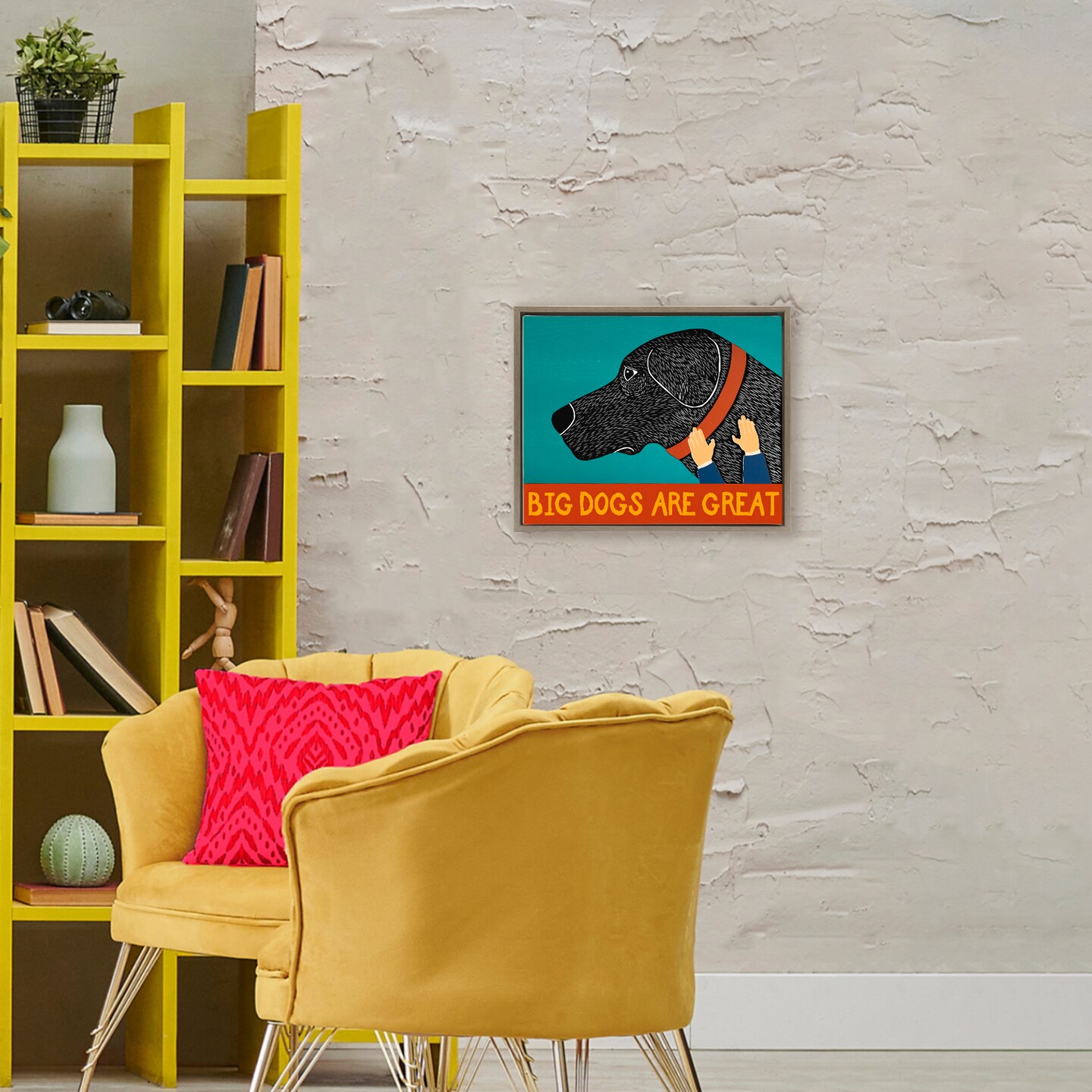 Stupell Industries Big Dogs Are Great Floating Frame, design by Stephen Huneck