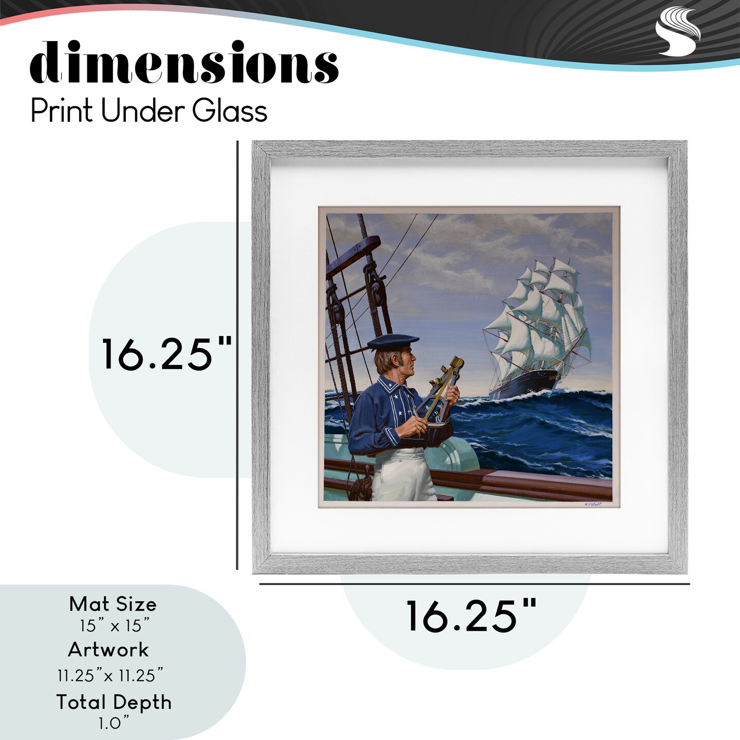 Stupell Industries Flying Cloud Sailing Ship Framed Print Under Glass, design by Wind River Studios