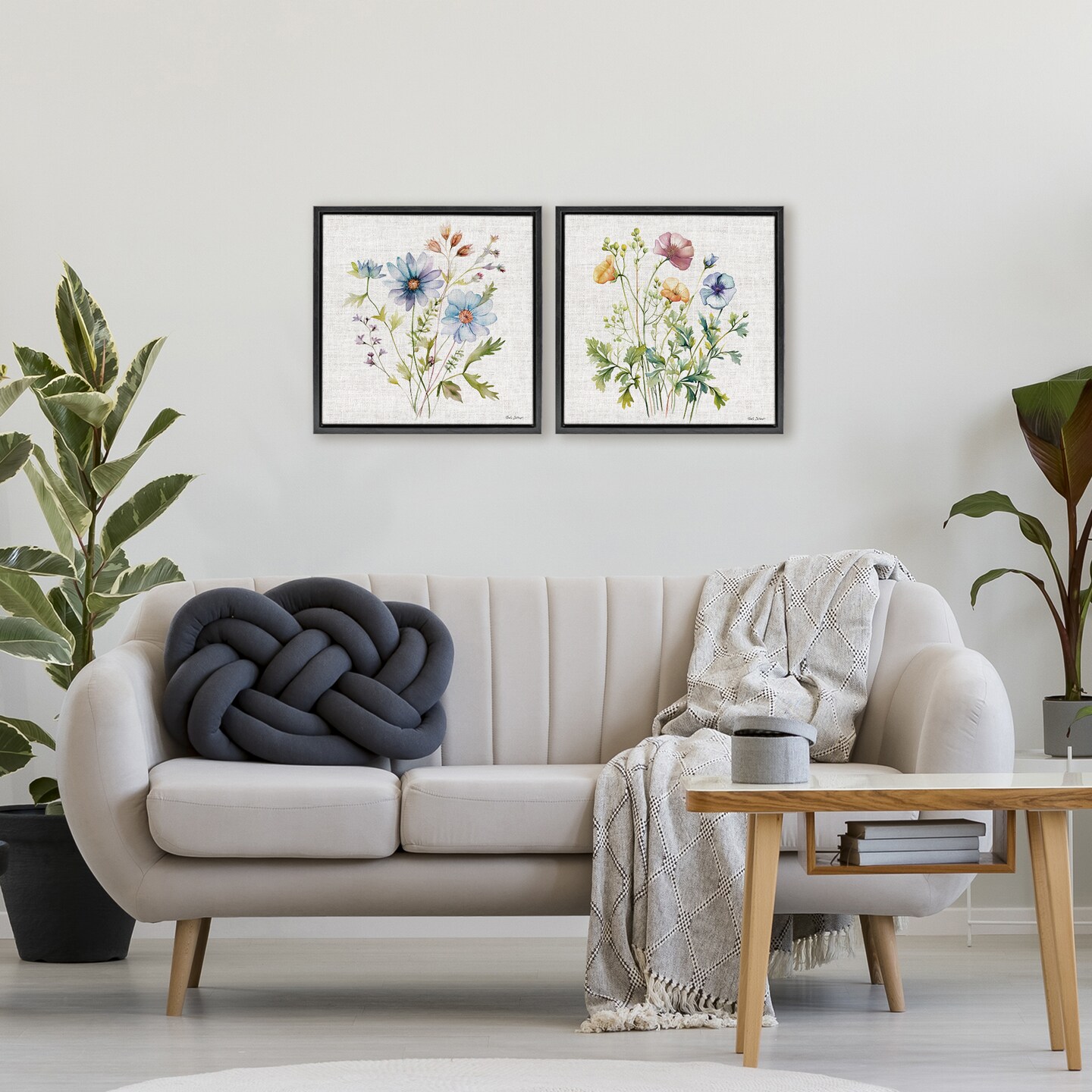 Stupell Industries Wild Flower Botanical Bundles 2pc Floating Frame Set, design by Nicole DeCamp