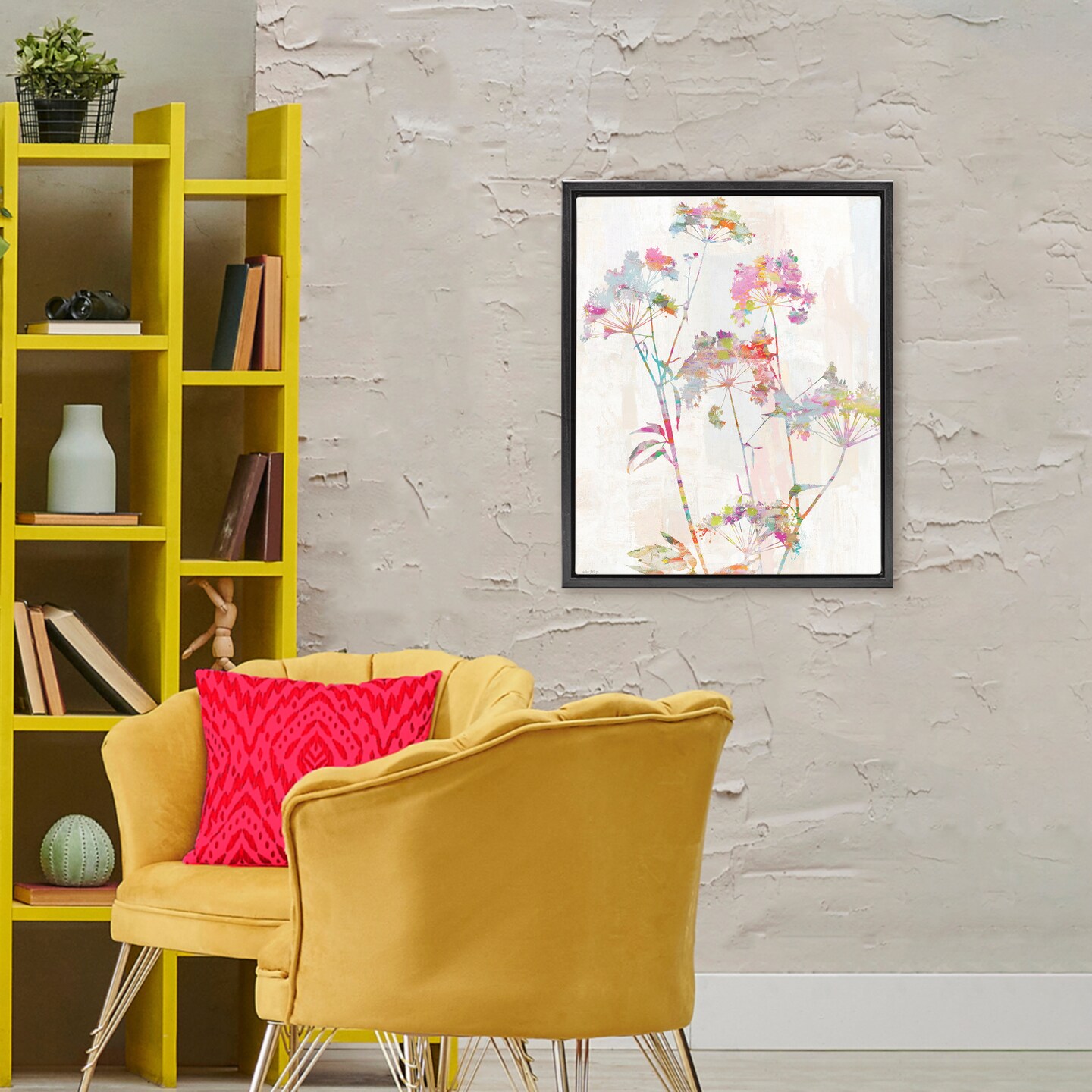 Stupell Industries Kaleidoscopic Delicate Herbs Floating Frame, design by Amber Sterling