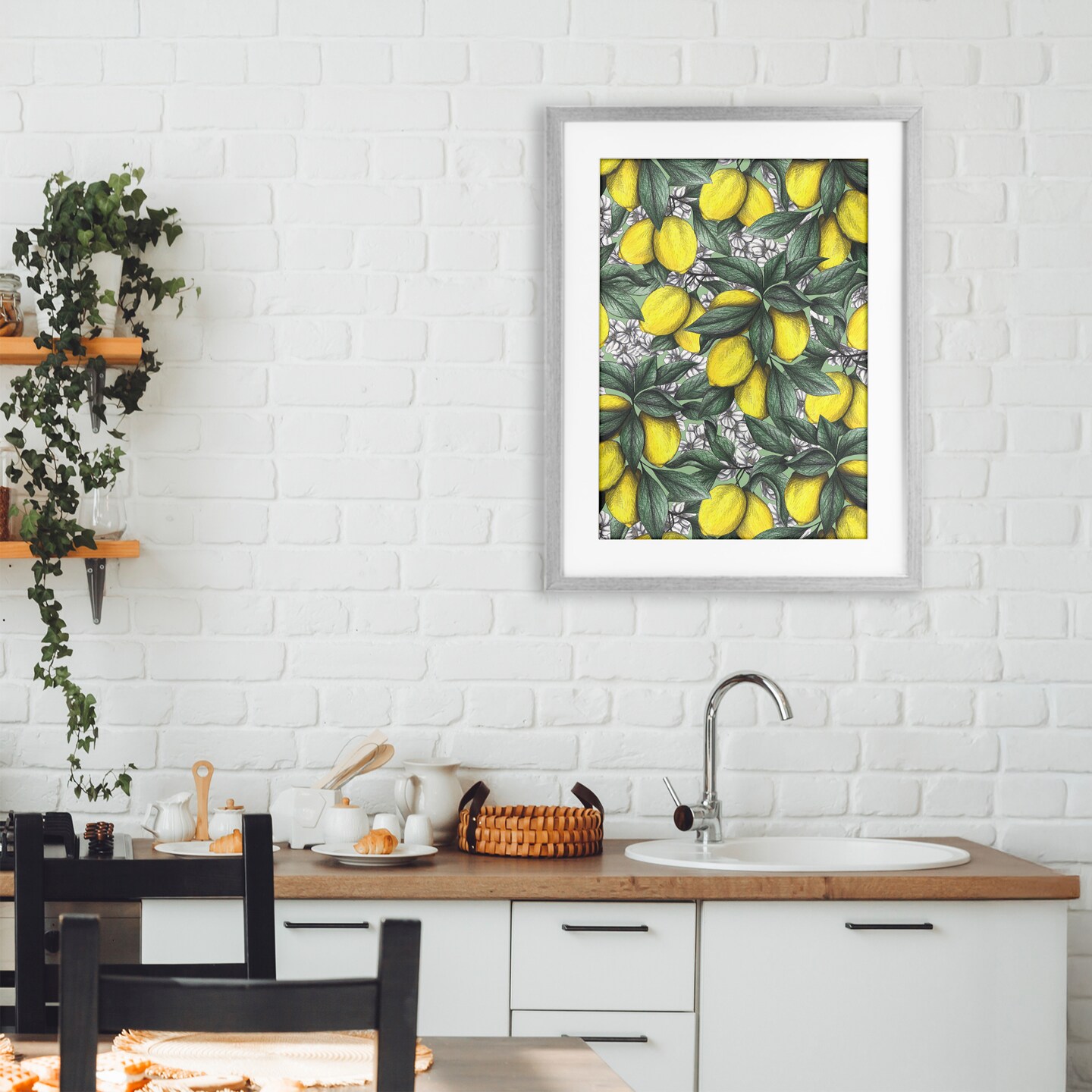 Stupell Industries Under The Lemon Tree Framed Print Under Glass, design by Cecilia Battaini