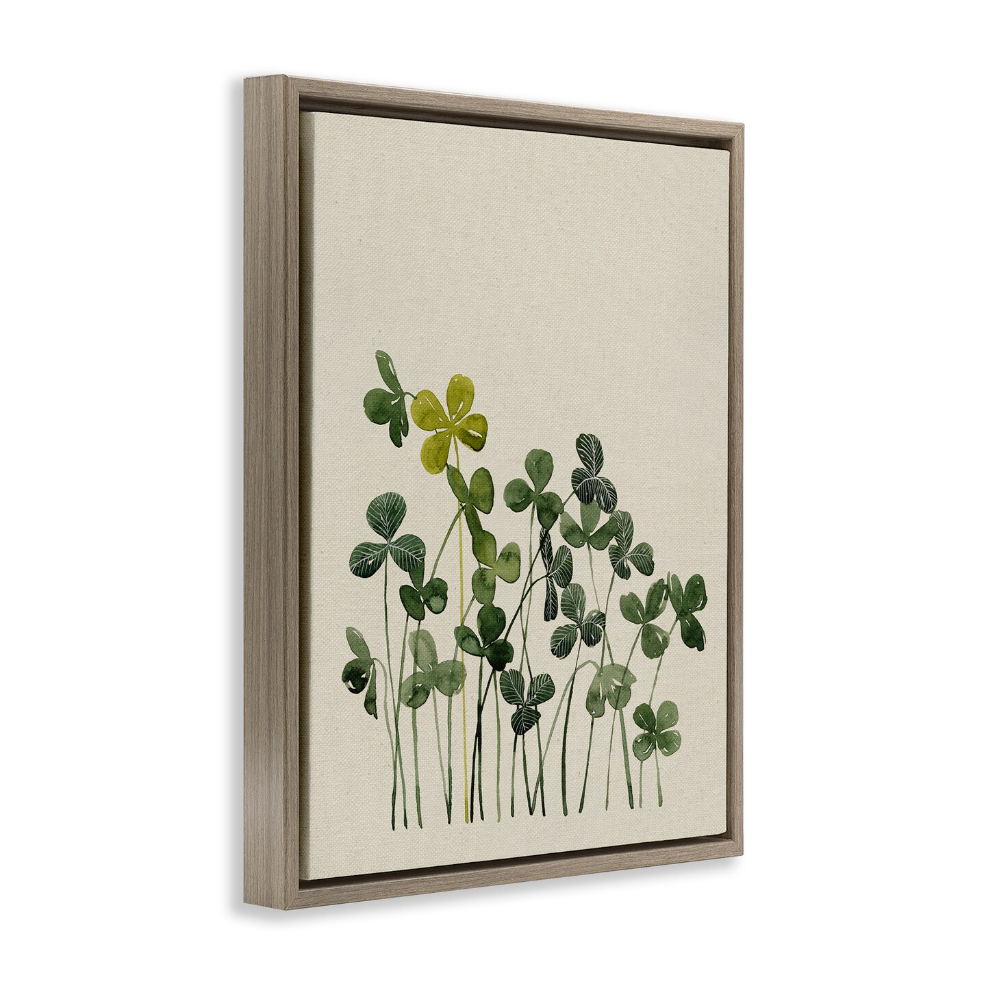 Stupell Industries Hidden Gems Clovers Floating Frame, design by Grace Popp