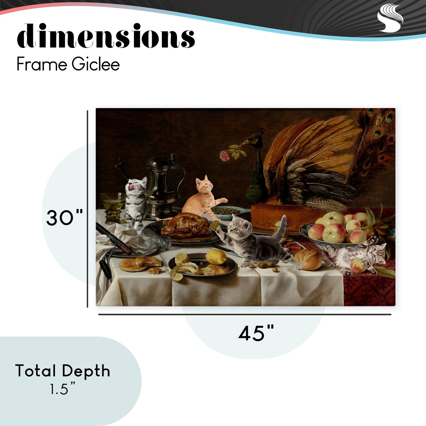 Stupell Industries Kittens on Still Life Feast Canvas, design by Masters Redux