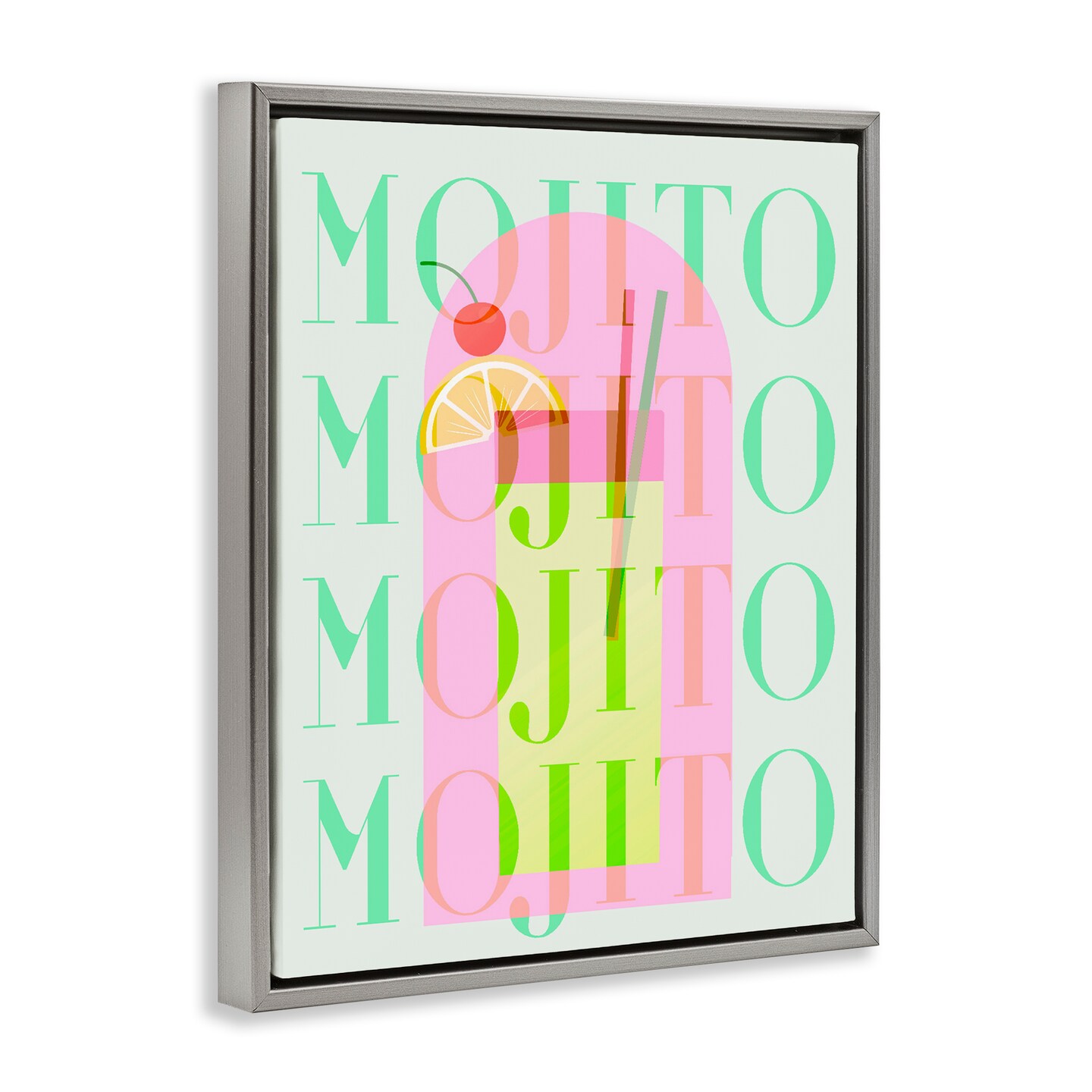 Stupell Industries Retro Pastel Mojito Floating Frame, design by Lil' Rue