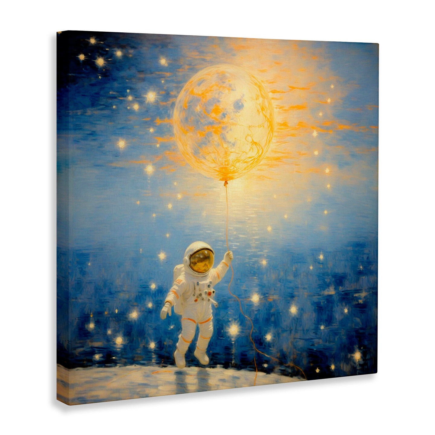 Stupell Industries Astronaut with Dreamy Cosmic Balloon Canvas, design by Angie Hawke