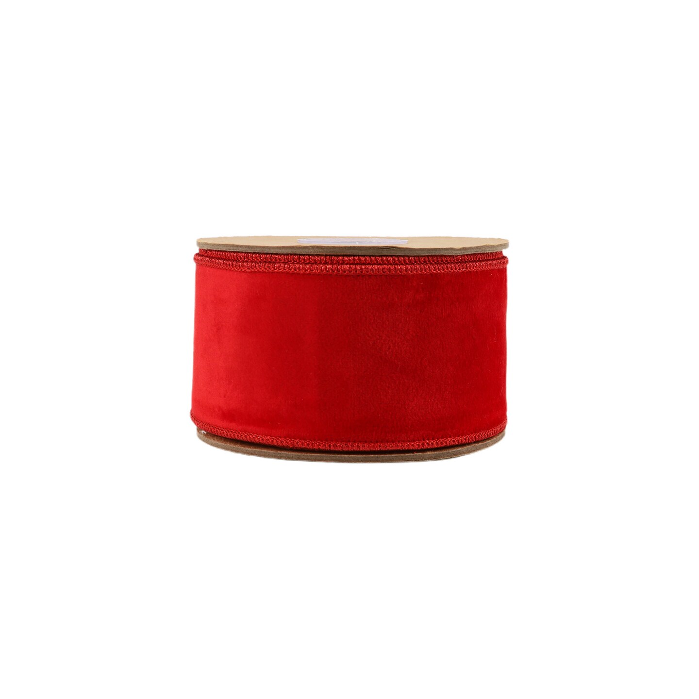 LaRibbons 4" - 2 1/2" Wired Cozy Velvet Ribbon | Red w/ Double-Fused Metallic Red Dupioni | 10 Yard Roll