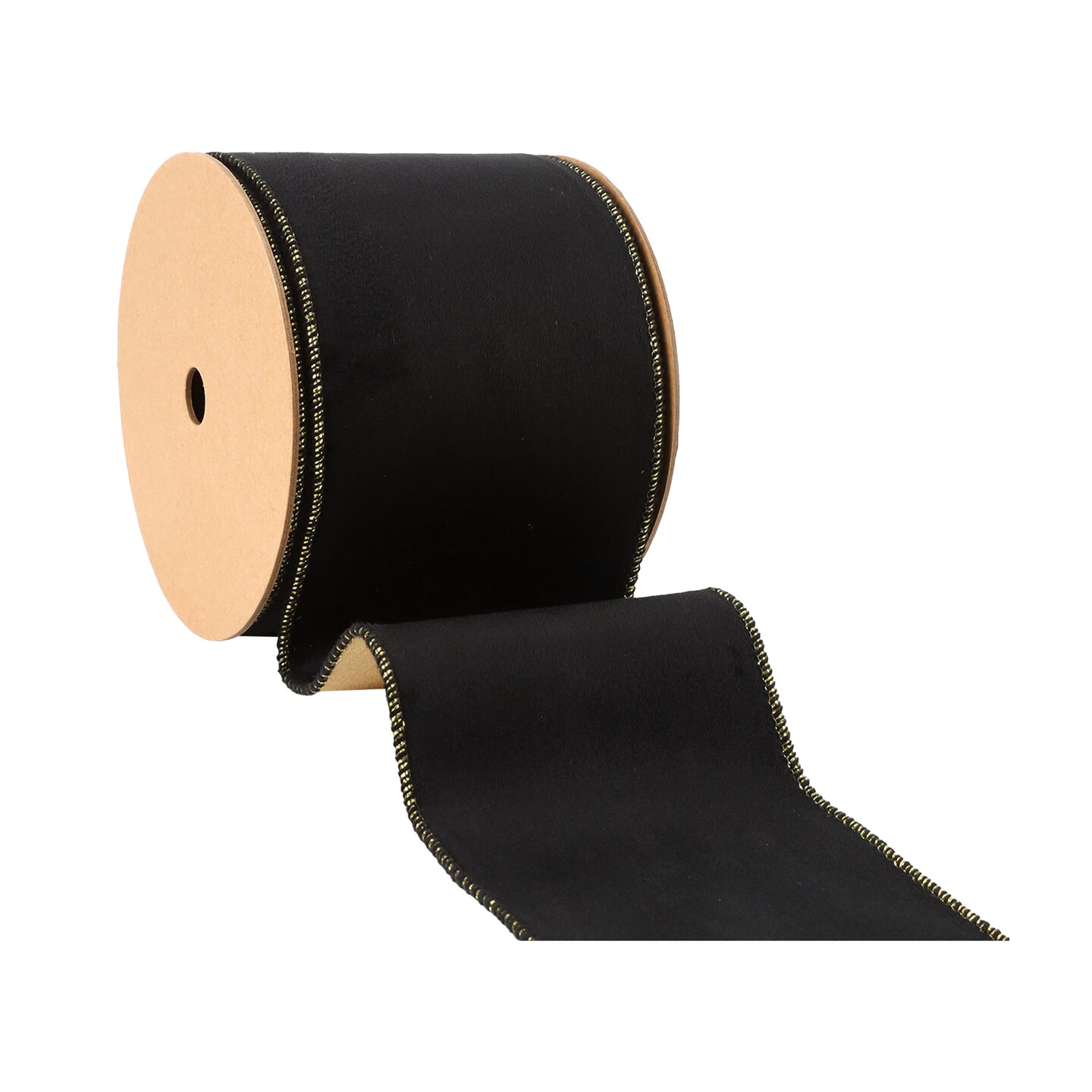 LaRibbons 4" Reversible Classic Velvet/Shimmer Wired Ribbon | 10 Yard Roll