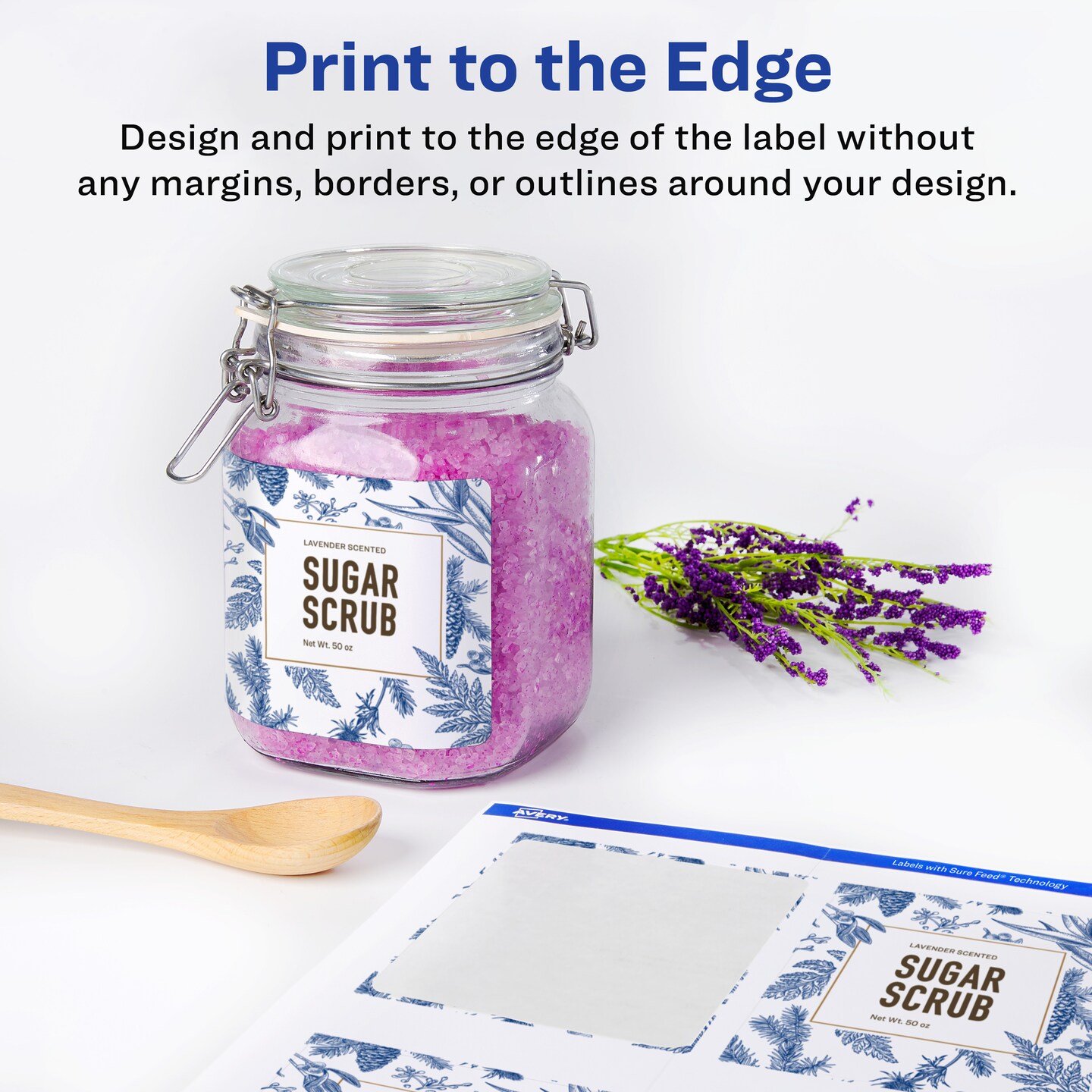 Avery Durable Waterproof Rectangle Labels with Sure Feed, 4-3/4" x 3-1/2"
