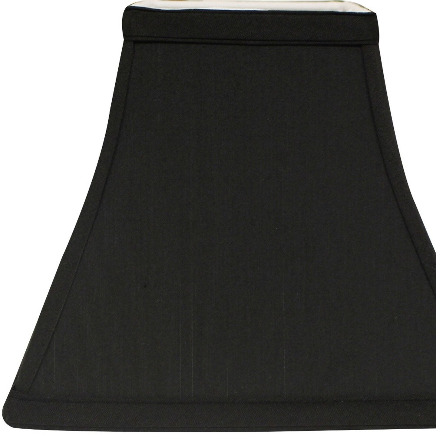 Edge Collections - Black - Traditional Square Bell Lampshade for Elegant Lighting - 1 Piece