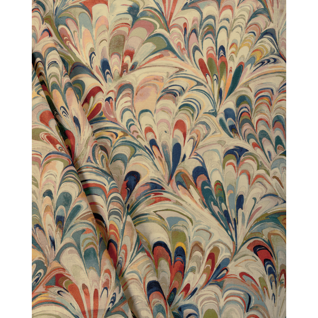 1 Yard High Durability Abstract Linen Print Fabric for Multipurpose and Décor