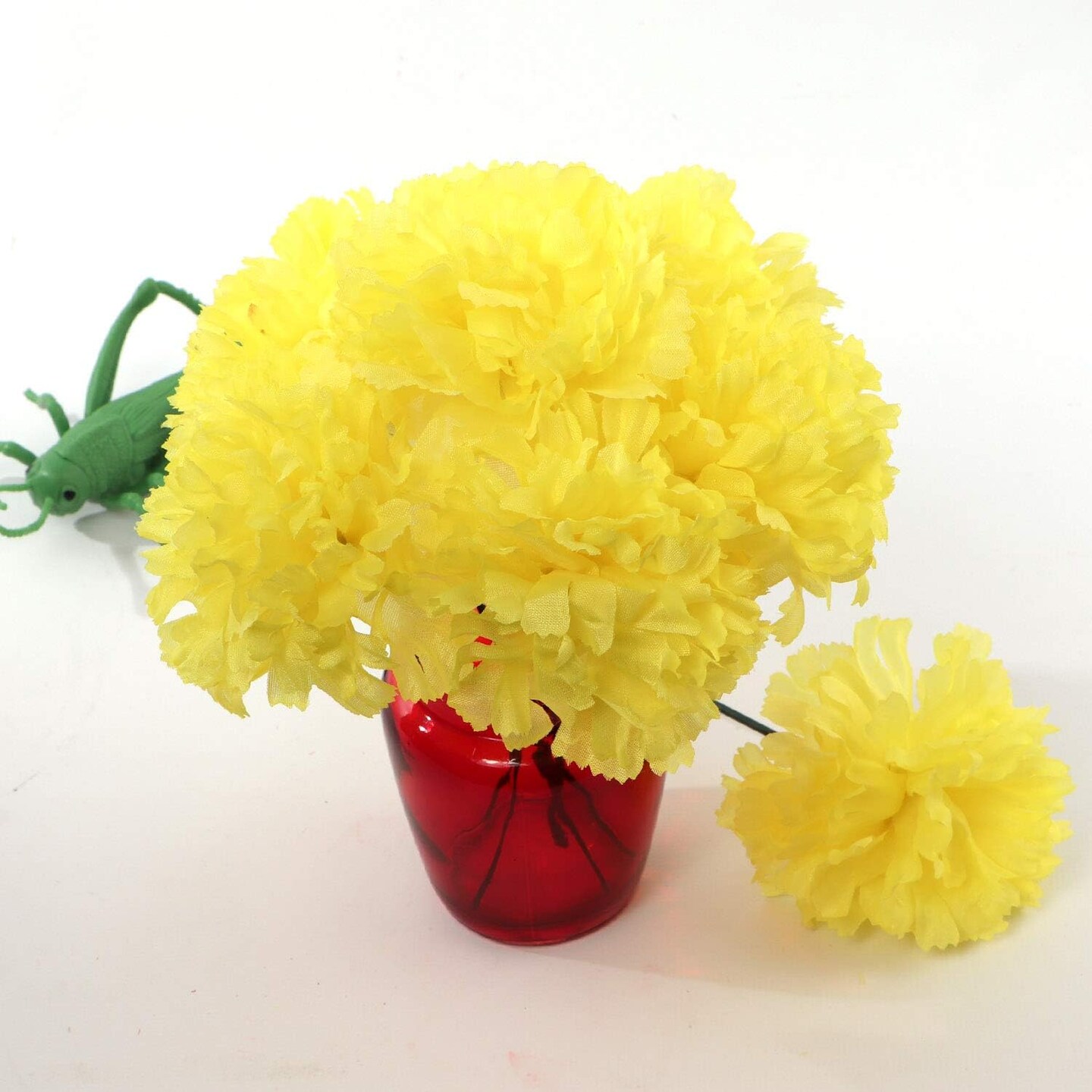 Artificial Carnation Picks, 5-Inch, 3.5" Wide, Box of 200, Yellow, Realistic Silk Flowers, Spring Floral Picks, Parties & Events, Home & Office Decor, Floral Home by Artificial Flowers