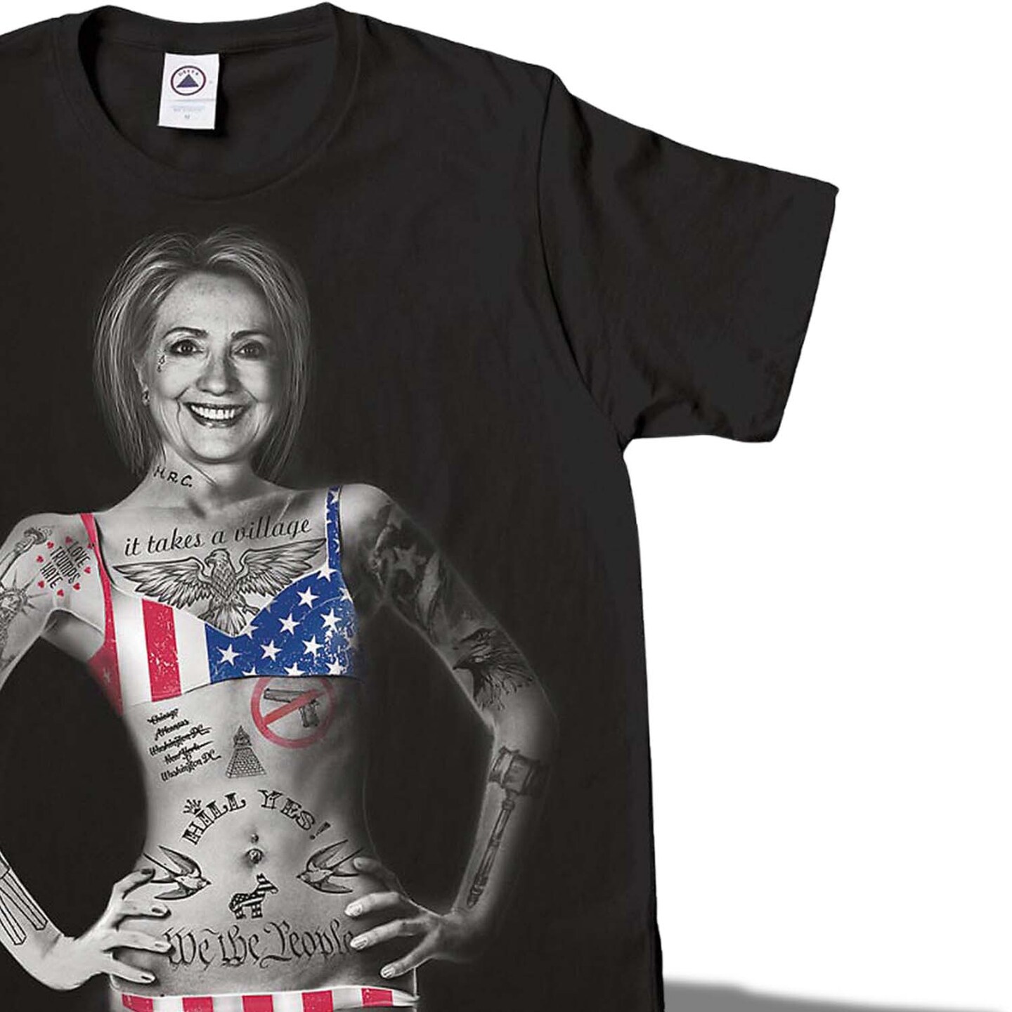 Hill Yes T Shirt Adult Large Hillary Clinton Election Tee