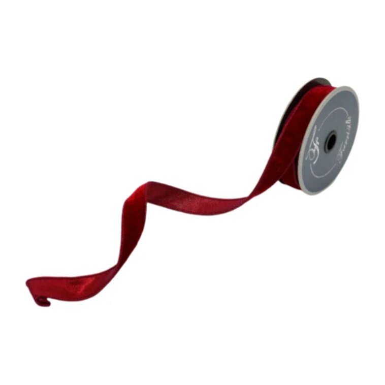 .75&#x22; Velvet Luster Ribbon: Red (10 Yards)