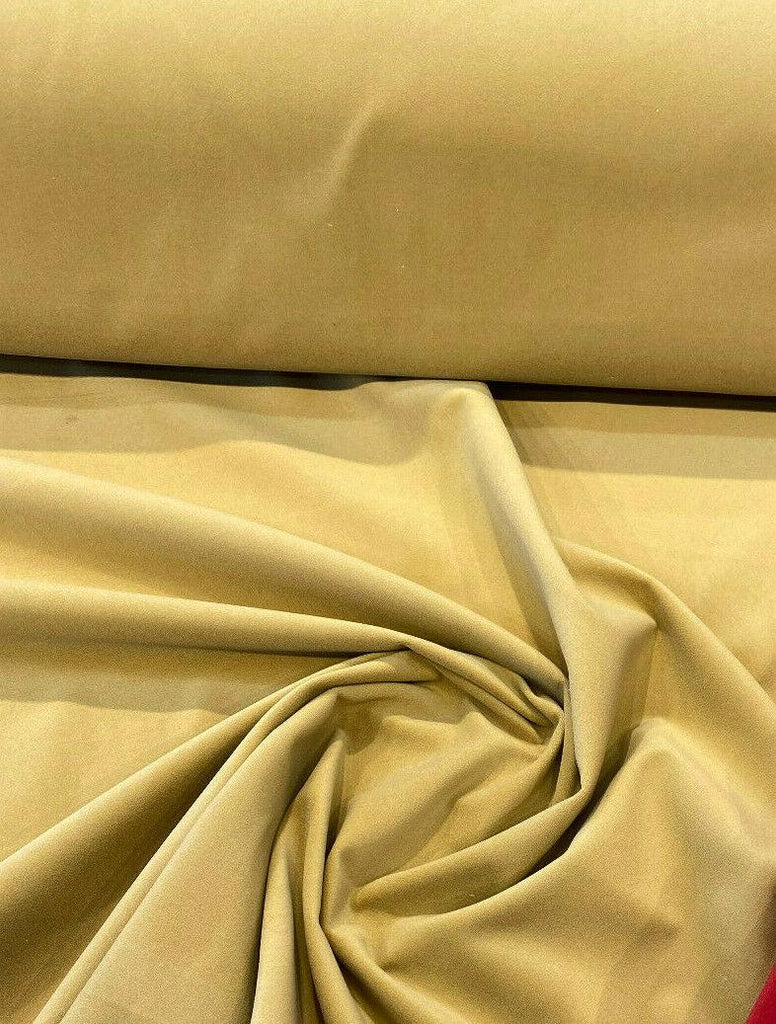 1 Yard Supreme Velvet Yellow Gold Upholstery Drapery Fabric Soft 54 Inch Width