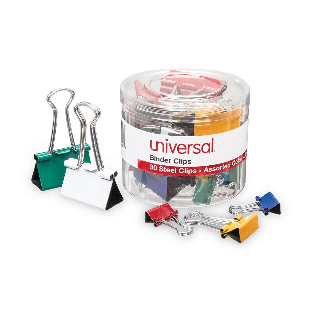 Universal Binder Clips with Storage Tub - Assorted (30/Pack) | Michaels