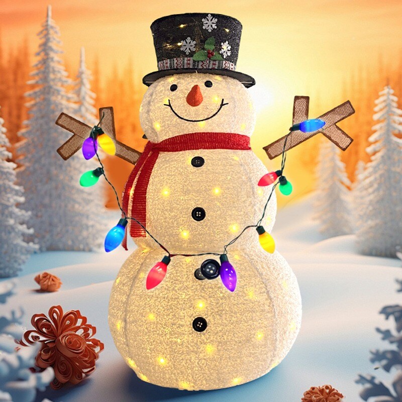 Christmas LED Snowman Decoration, 200 LED Lights, Weatherproof &#x26; Durable Design