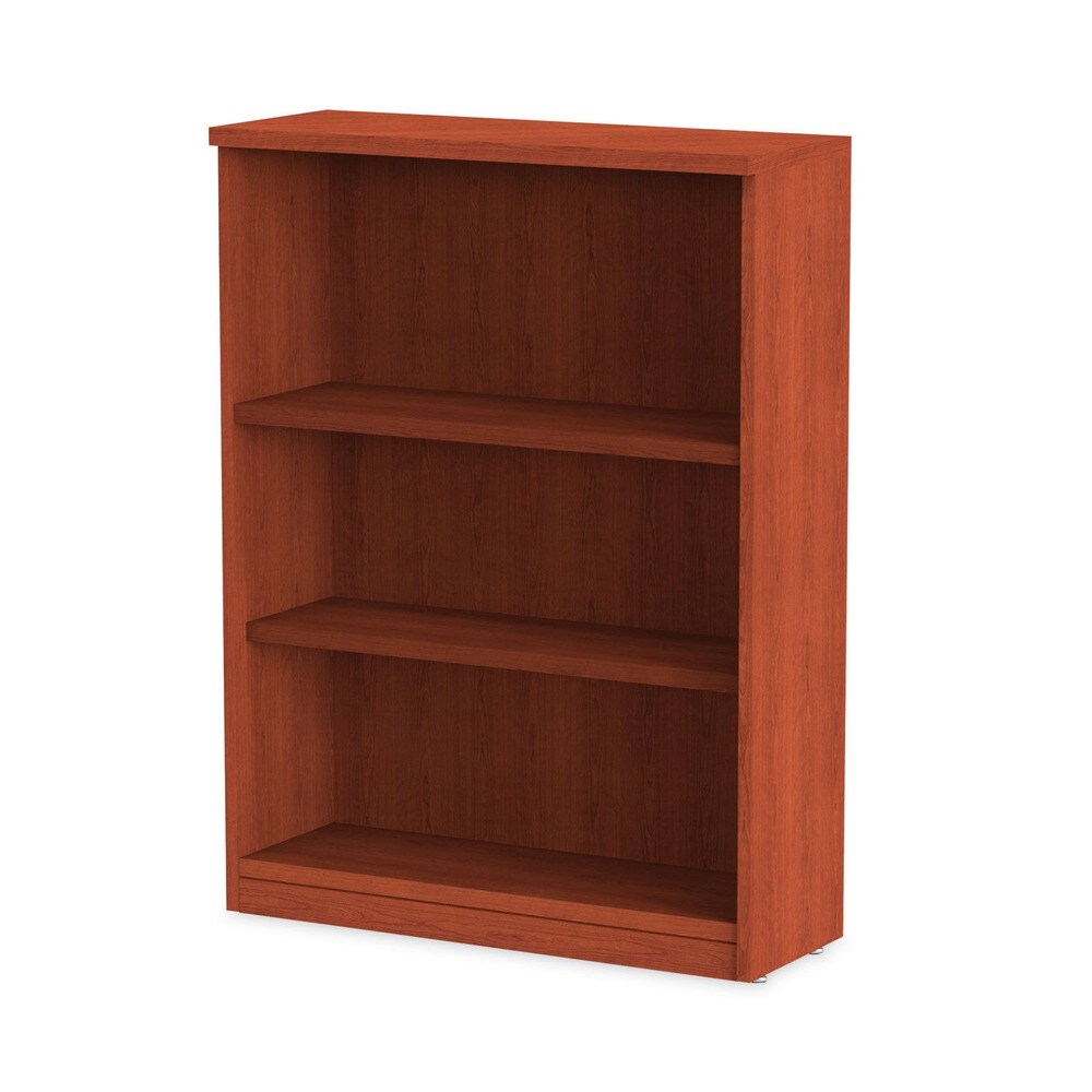 Alera 31.75 in. x 14 in. x 39.38 in. Valencia Series 3-Shelf Bookcase - Medium Cherry