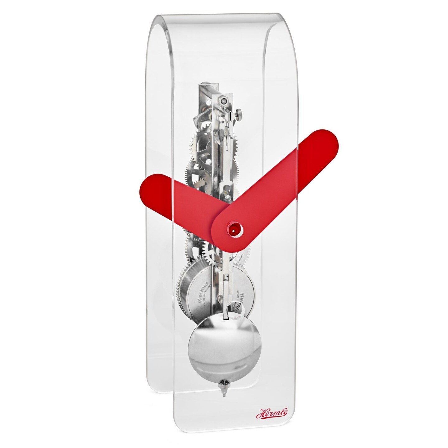 Hermle Arched Desk Clock - 9" - Silver and Red | Michaels