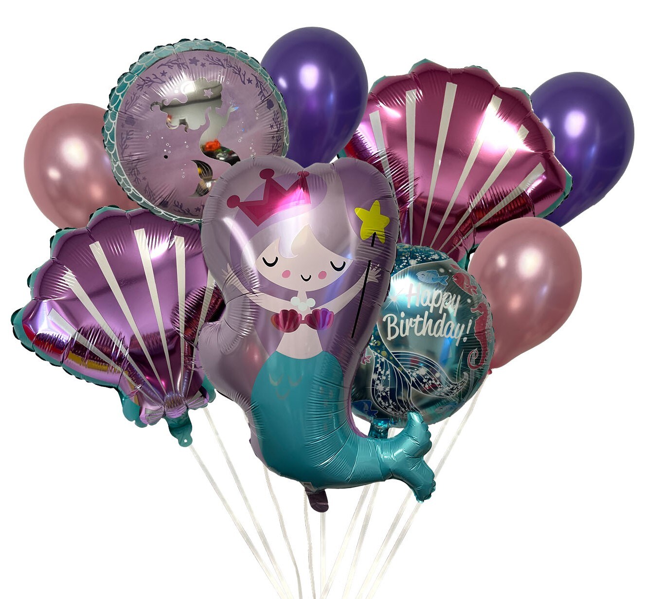 Mermaid 10 Piece Balloon Bouquet