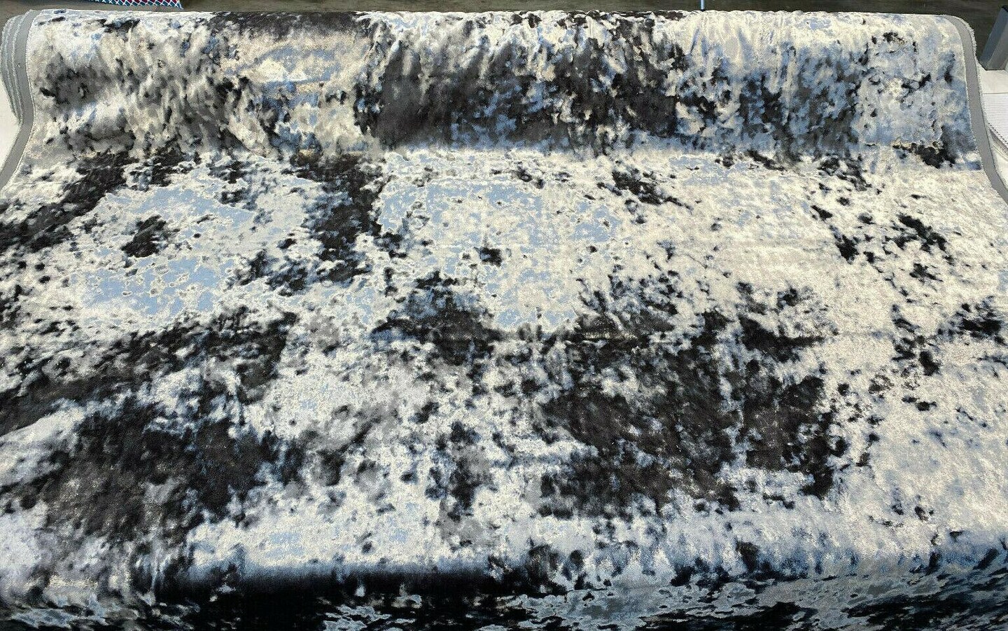 1 Yard 3D Velvet Charcoal Upholstery Fabric 100% Polyester Heavy Duty Luxury Velvet for Home Decor