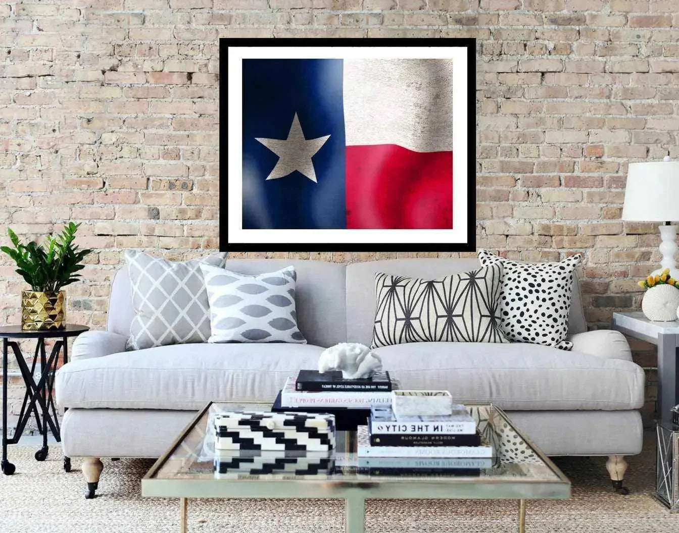 Framed Texas Flag Wall Art - Rustic Home Decor for Texas Pride