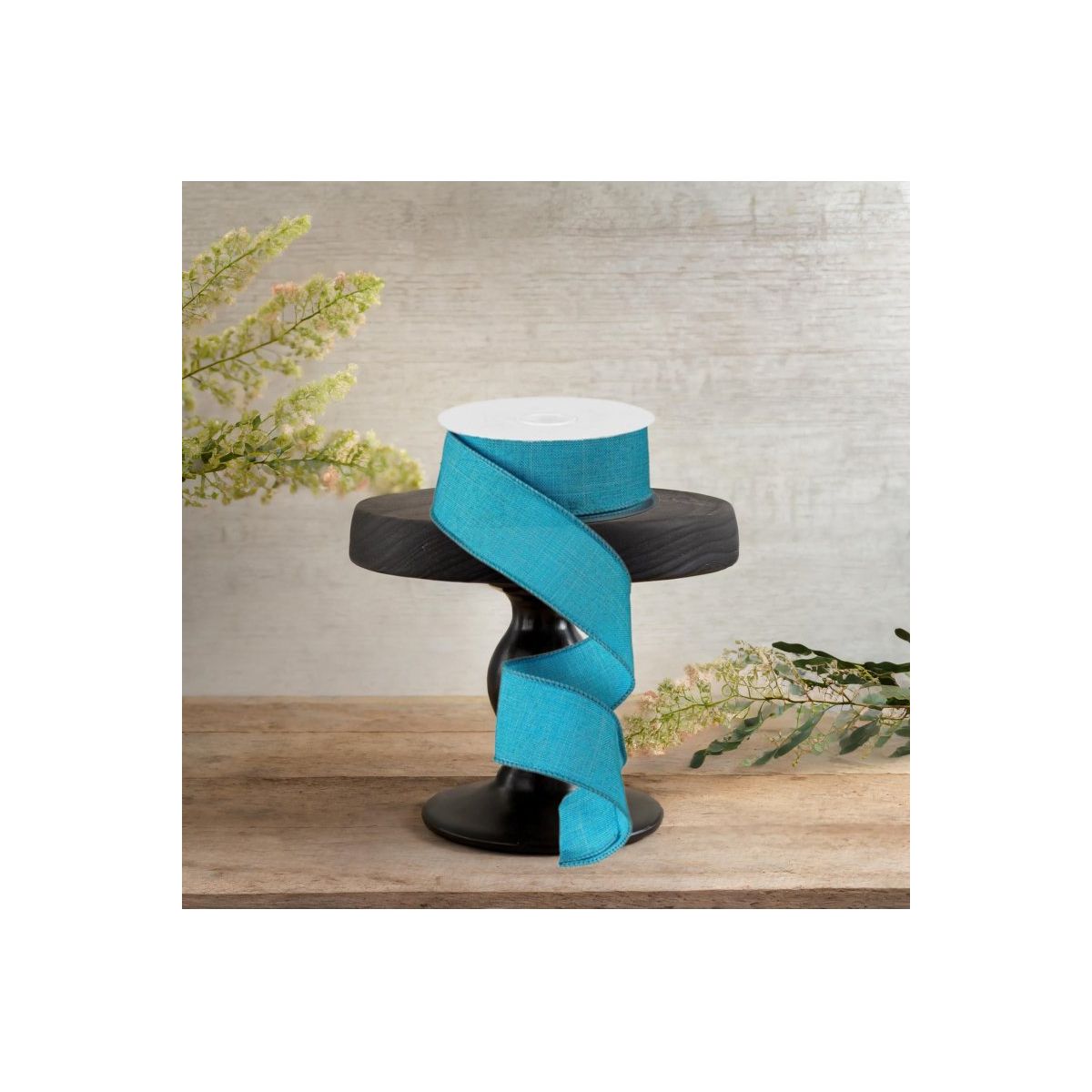 1.5&#x22; Royal Burlap Ribbon: Turquoise  (10 Yards)
