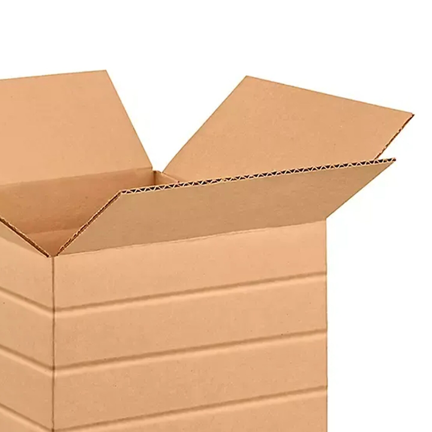 250 Pack Eco Friendly Multi Depth Corrugated Cube Boxes for Moving Storage Shipping 10 x 10 x 12 Inch