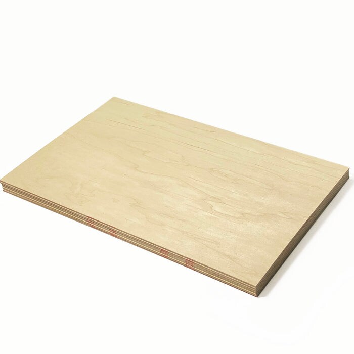 6mm or 3mm, 12”x19” Premium Unfinished or Finished Two Sided with MDF Core, Glowforge Ready | Walnut, Cherry, Maple, Red Oak, White Oak, Alder, Pine, Cedar, Sapele, Mahogany, Hickory, Bamboo