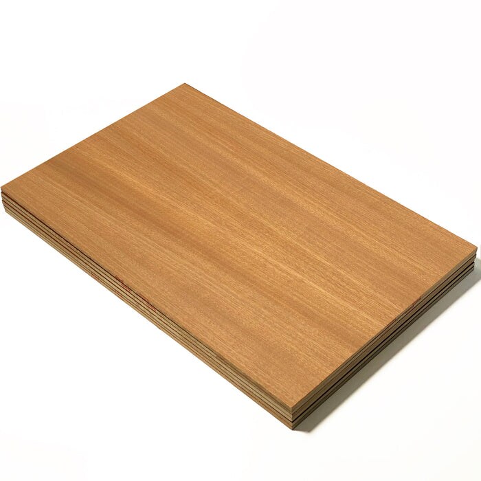 6mm or 3mm, 12”x19” Premium Unfinished or Finished Two Sided with MDF Core, Glowforge Ready | Walnut, Cherry, Maple, Red Oak, White Oak, Alder, Pine, Cedar, Sapele, Mahogany, Hickory, Bamboo