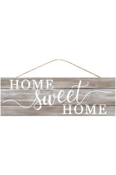 15&#x22; Wooden Sign: Home Sweet Home (Grey Washed)