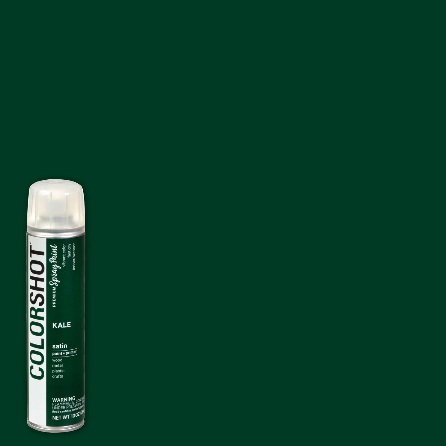 COLORSHOT Satin Spray Paint Kale (Dark Green) 10 oz. 4 Pack