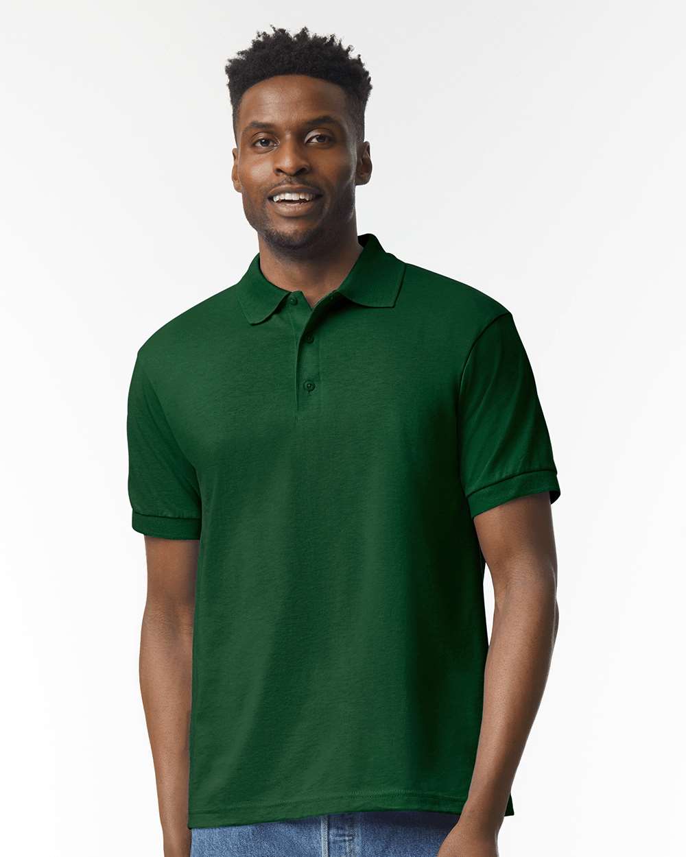 Gildan Jersey Short Sleeve Polo T-Shirt for Men Mix Colour Adult Dryblend Tee