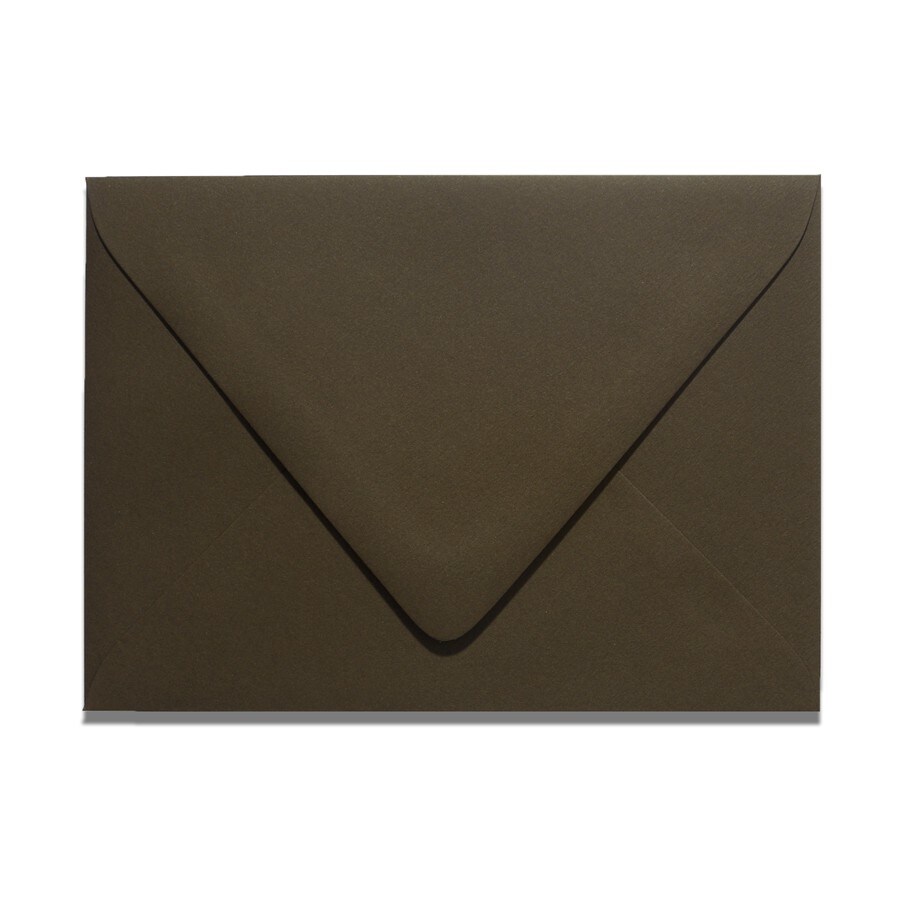 Colorplan BITTER CHOCOLATE - 91 Lb. / 135 gsm / 8 pts Matte Premium Cardstock Paper Text A7 Euro Flap Envelopes Bulk Pack of 250