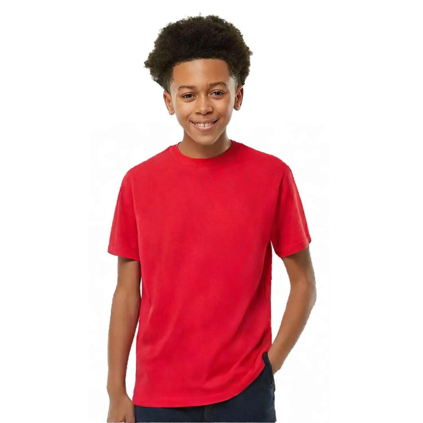 Youth Perfect-T Crewneck T-Shirt for School Sports & Everyday Wear