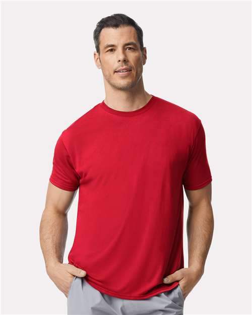 Gildan Performance Safety Crewneck Short Sleeve T-Shirt for Workwear & High Visibility Protective Polyester Tee