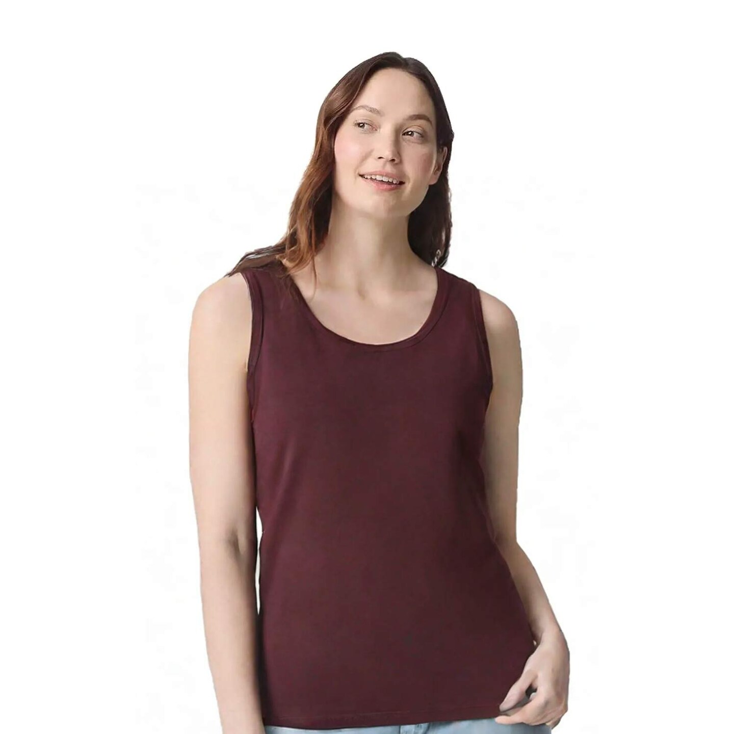 Gildan Heavy Cotton Unisex Crew Neck Tank Top for Ready Print & Casual Cotton Sleeveless Shirt