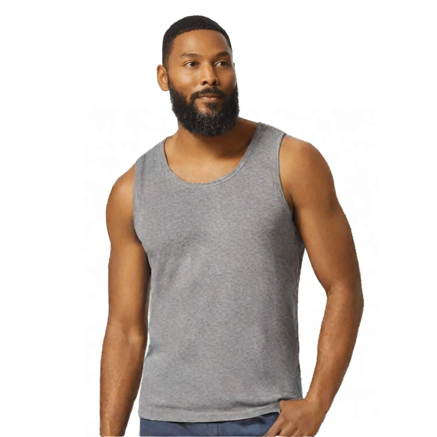 Gildan Heavy Cotton Unisex Crew Neck Tank Top for Ready Print & Casual Cotton Sleeveless Shirt