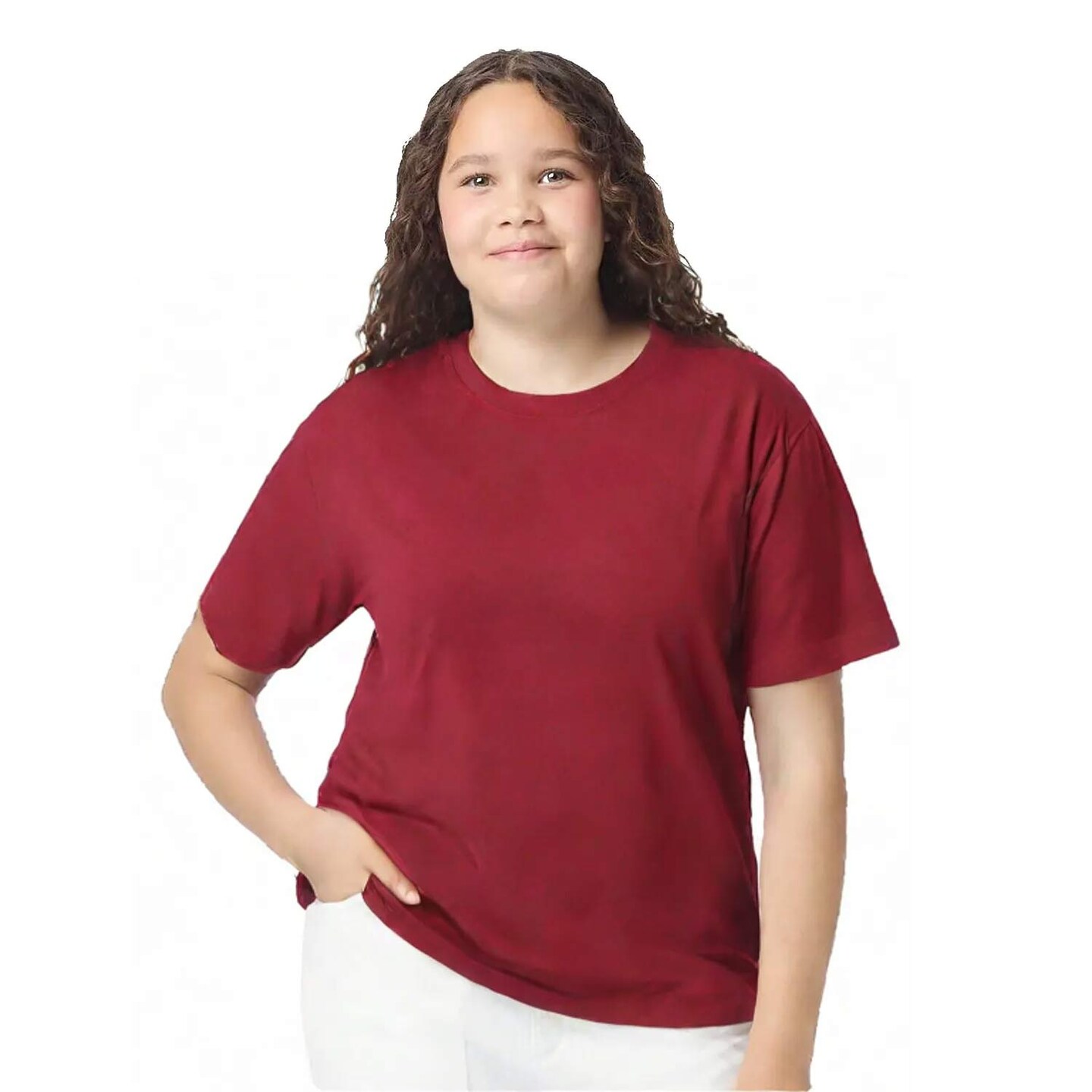 Youth Heavy Cotton Crewneck T-Shirt for Daily, Casual & Comfortable Wear