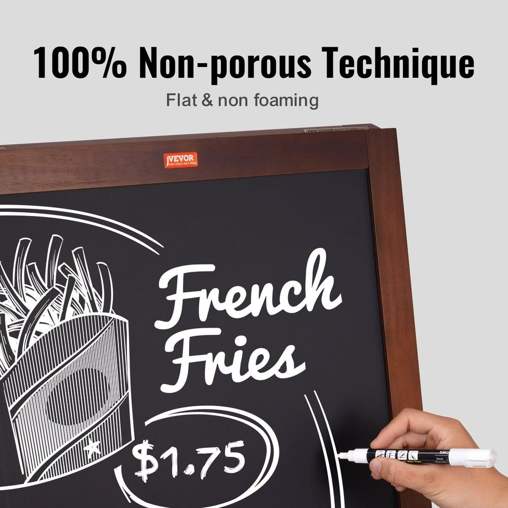 Edge Collections - Brown - Versatile Double-Sided Chalkboard Sign for Events and Promotions - 1 Piece