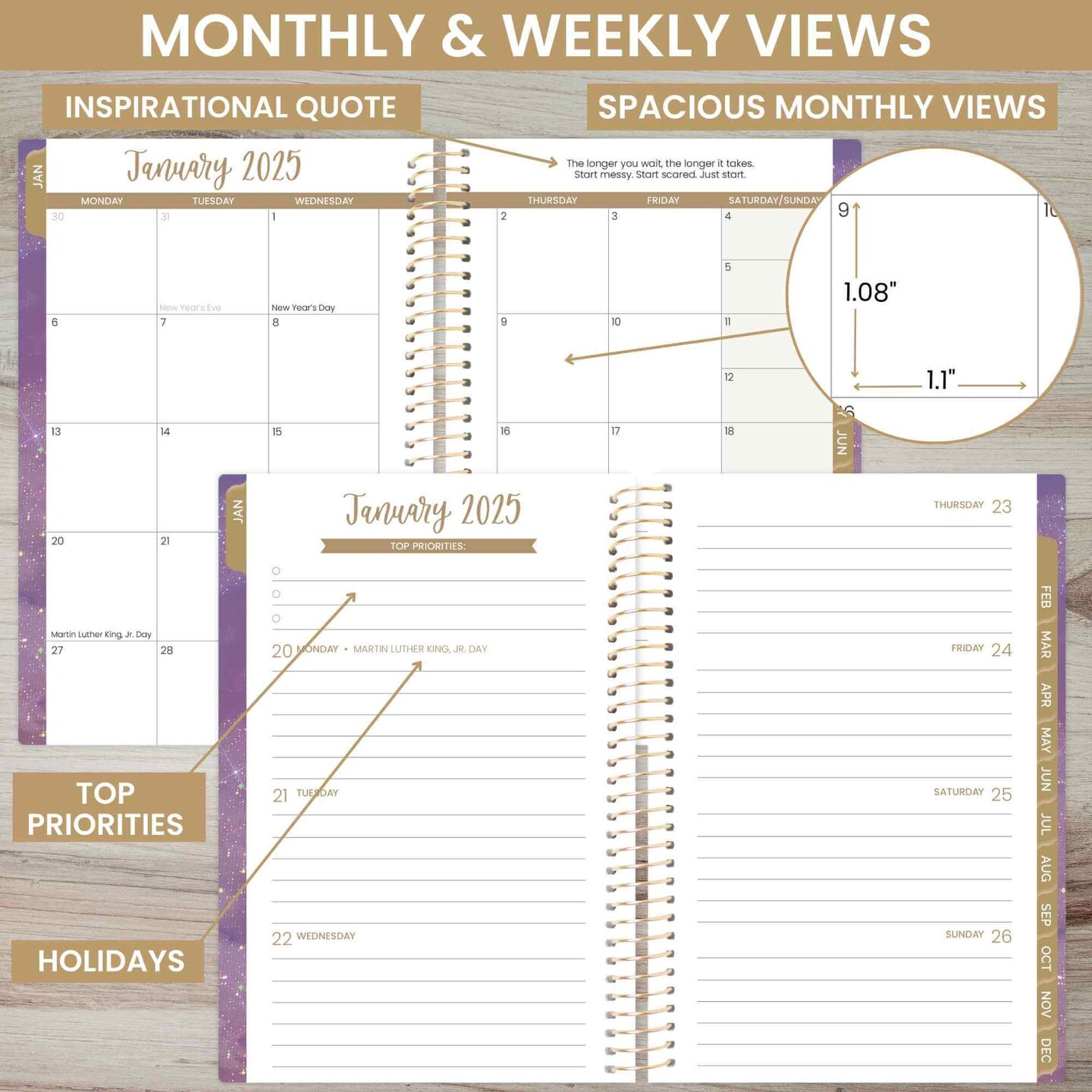 bloom daily planners 2025 Soft Cover Planner, 4&#x22; x 6&#x22;, Good Things Are Coming