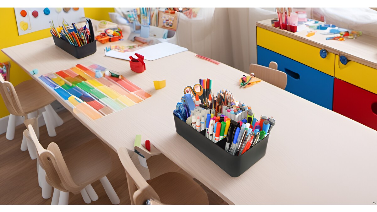 Enjoy Organizer Portable Caddy with Handle – 8-Compartment Storage Bin with Removable Dividers for Office, Crafts, and Home – Made in USA